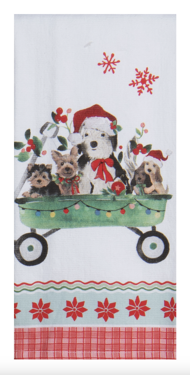 Wagon Pups Dual Purpose Kitchen Towel