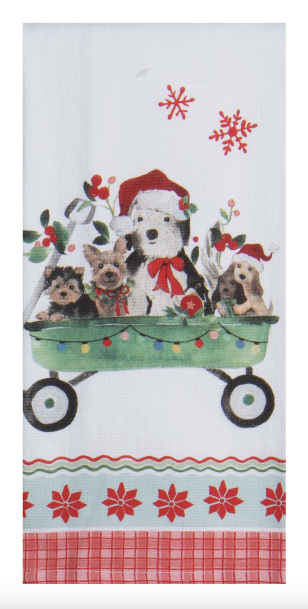 Wagon Pups Dual Purpose Kitchen Towel