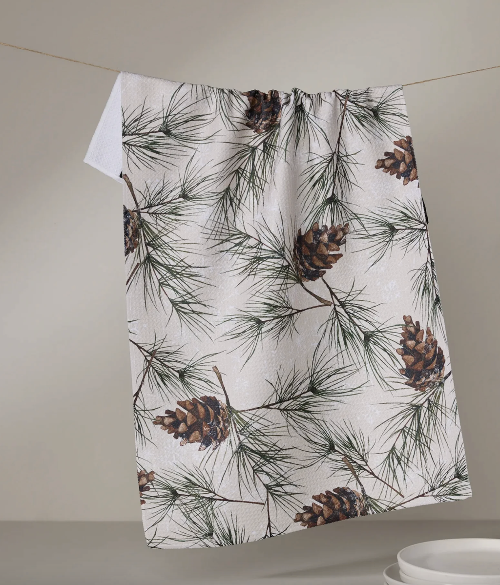 Geometry Kitchen Towel - Evergreen Frost