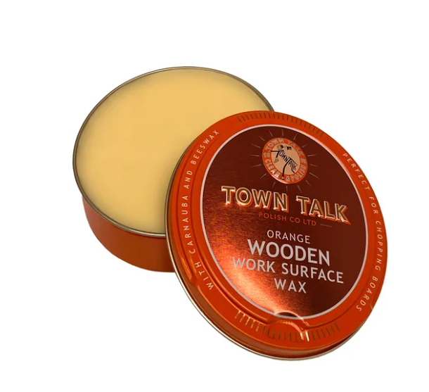 Town Talk Orange Wooded Work Surface Wax