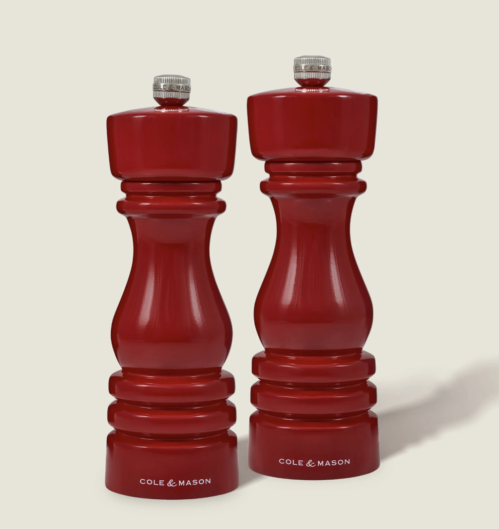 Cole & Mason London Salt & Pepper Mill Set - Red