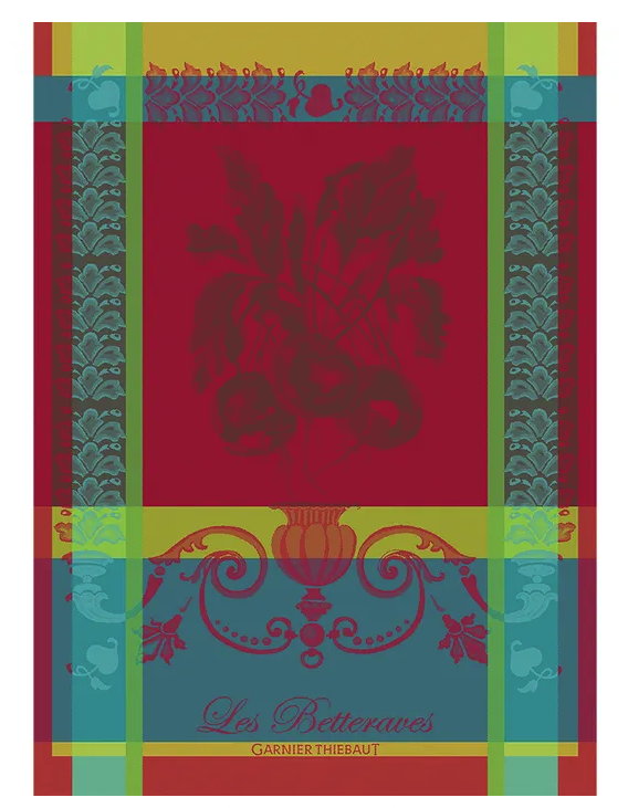 Garnier-Thiebaut French Jacquard Kitchen Towel - Les Betteraves Rouge
