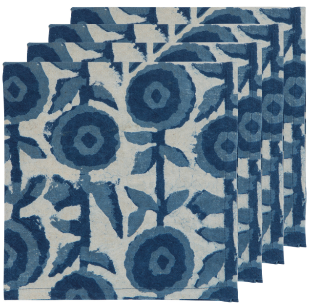 Danica Heirloom Block Print Napkins - Gilia