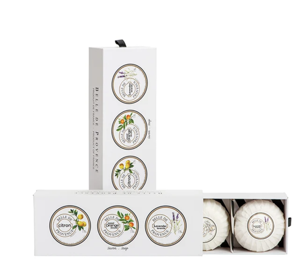 Belle de Provence Gift Box - 100g Bar Soap x 3 (Lemon/Sweet Orange/Lavender)