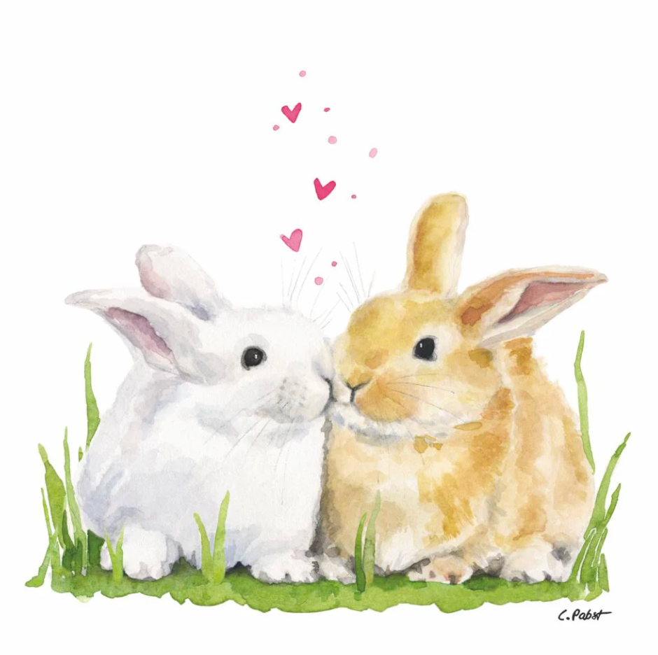 Easter Kiss Cocktail Napkin