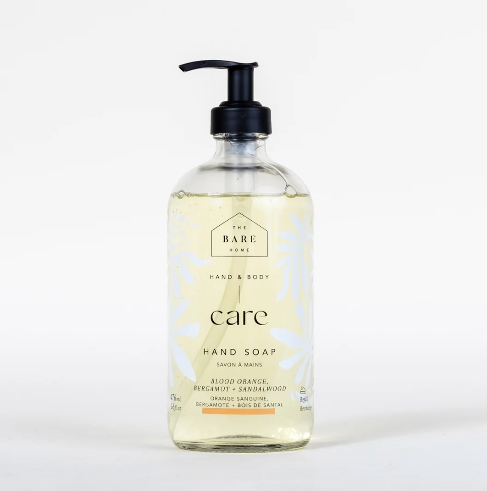 The Bare Home Hand Soap Glass Bottle 476ml - Britannia Kitchen & Home