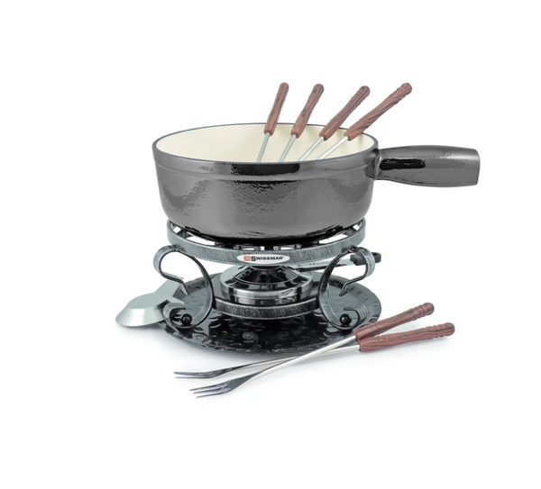 Lugano 9pc Cast Iron Fondue Set