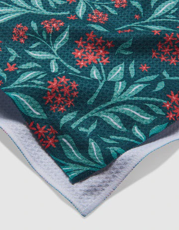 Geometry Kitchen Towel - Holiday Blooms