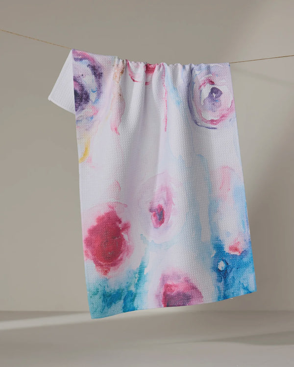 Geometry Kitchen Towel - Roses