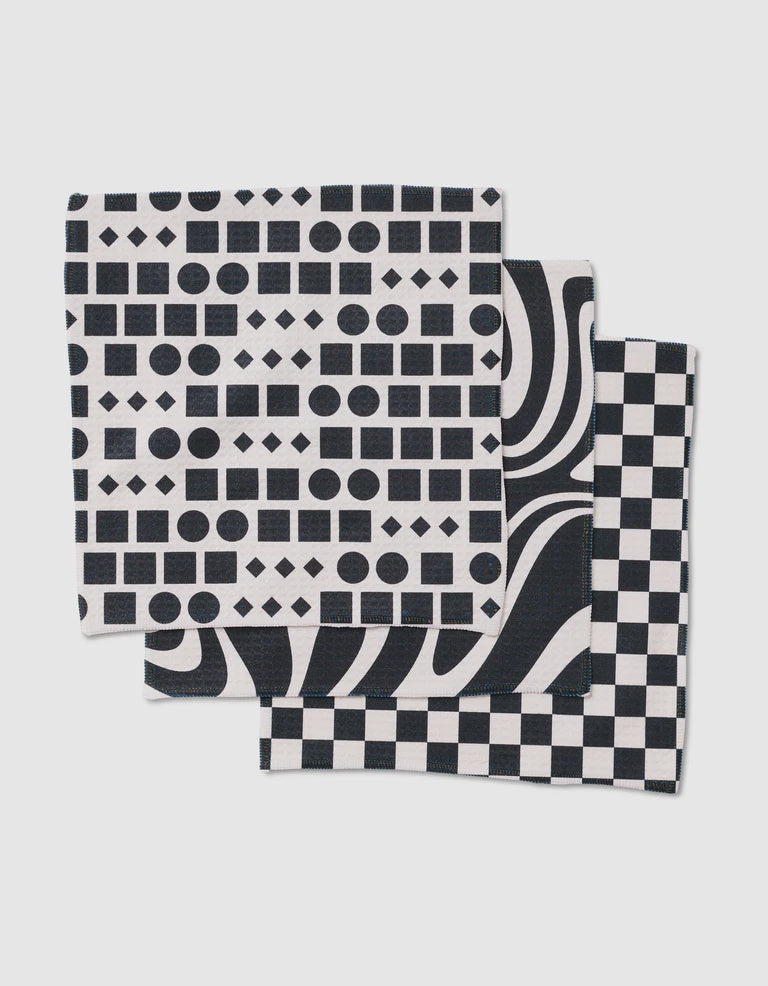 Geometry Dishcloths S/3 - Mixed Up