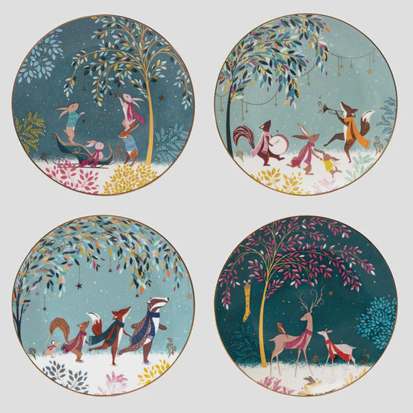 Sara Miller Woodland Tales Side Plate - 8" S/4 Assorted