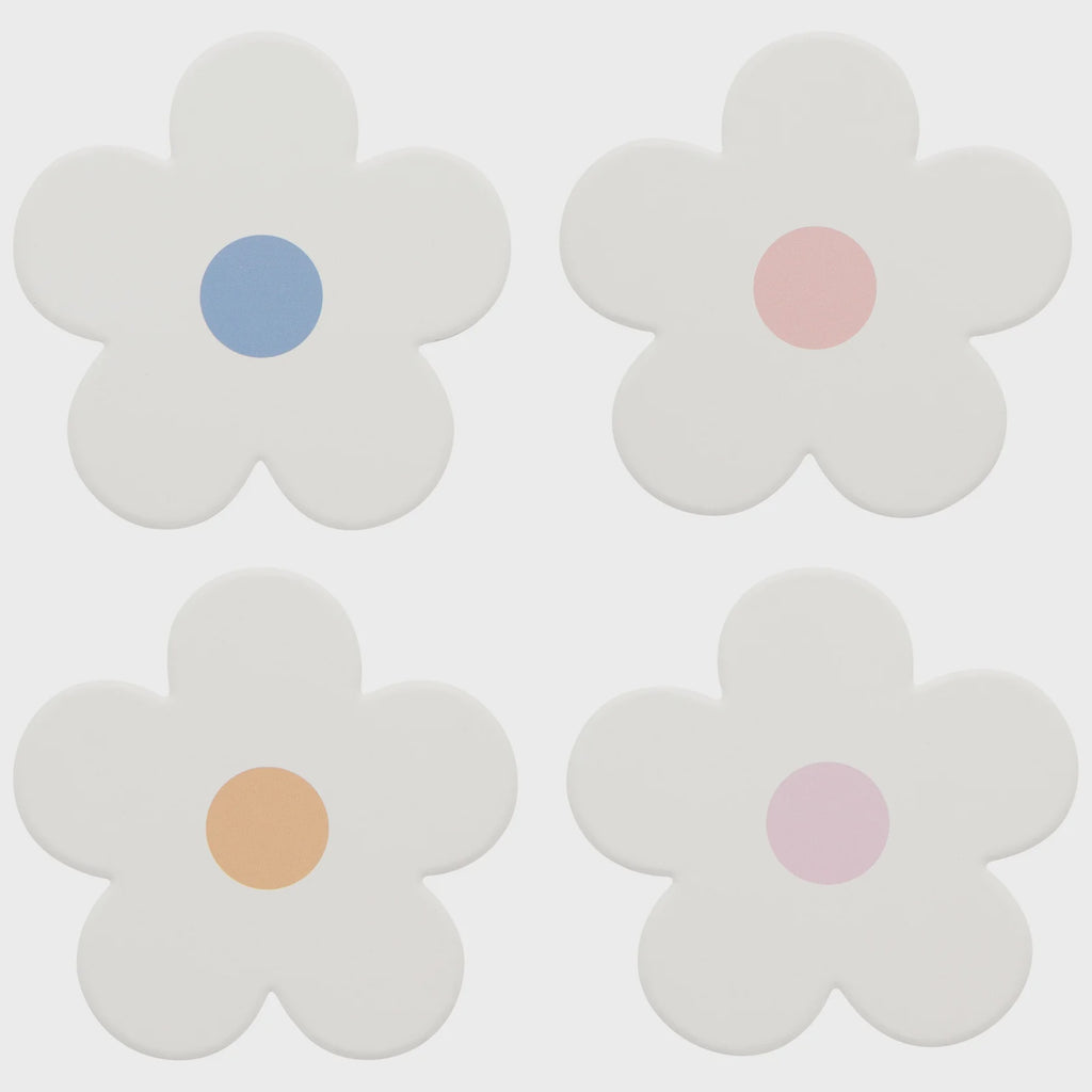 Daisy Soak-Up Coaster Set of 4