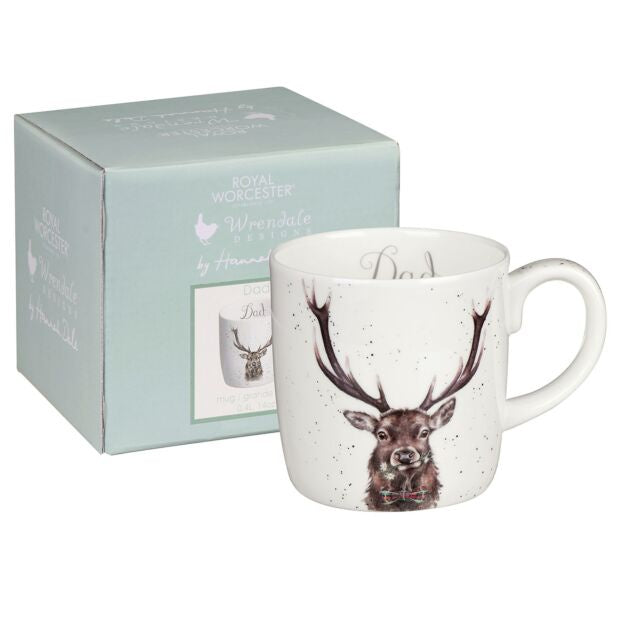 Boxed Mug 14oz "Dad" Stag - Wrendale