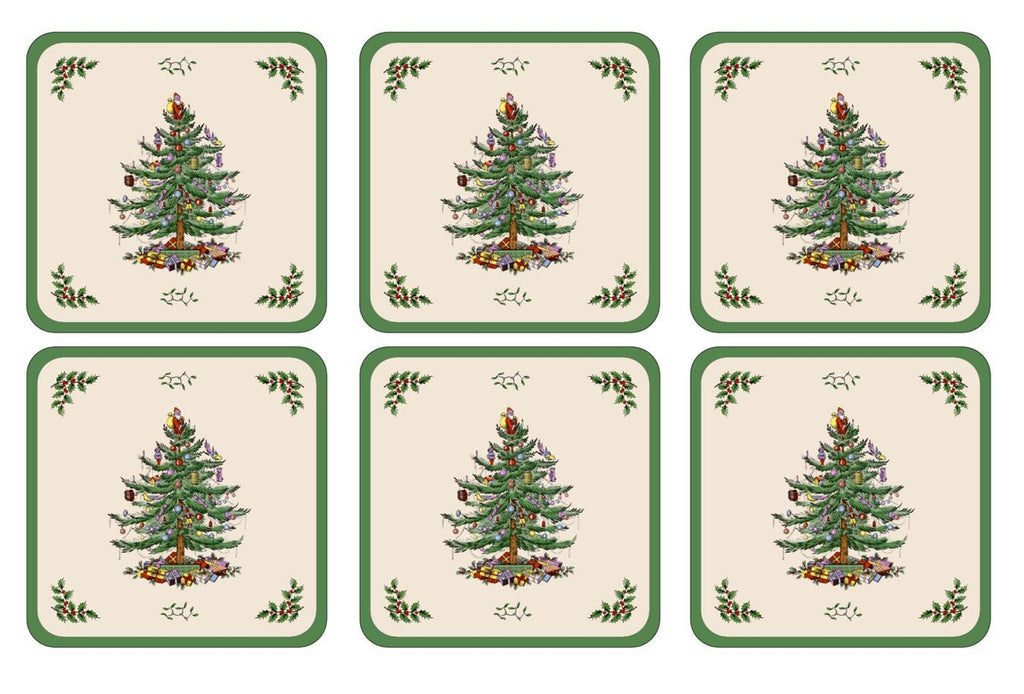 Spode Christmas Tree Coasters - Set/6