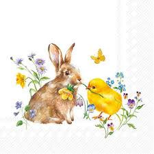 Bunny And Chick Cocktail Napkins