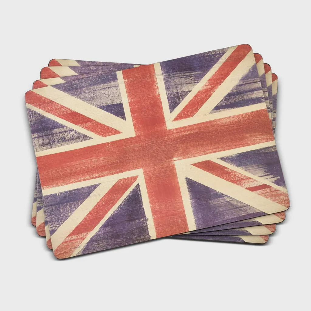 Pimpernel Cork-Backed Hardboard Placemats, Set of 4 - Union Jack