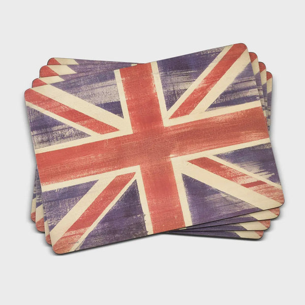 Pimpernel Cork-Backed Hardboard Placemats, Set of 4 - Union Jack