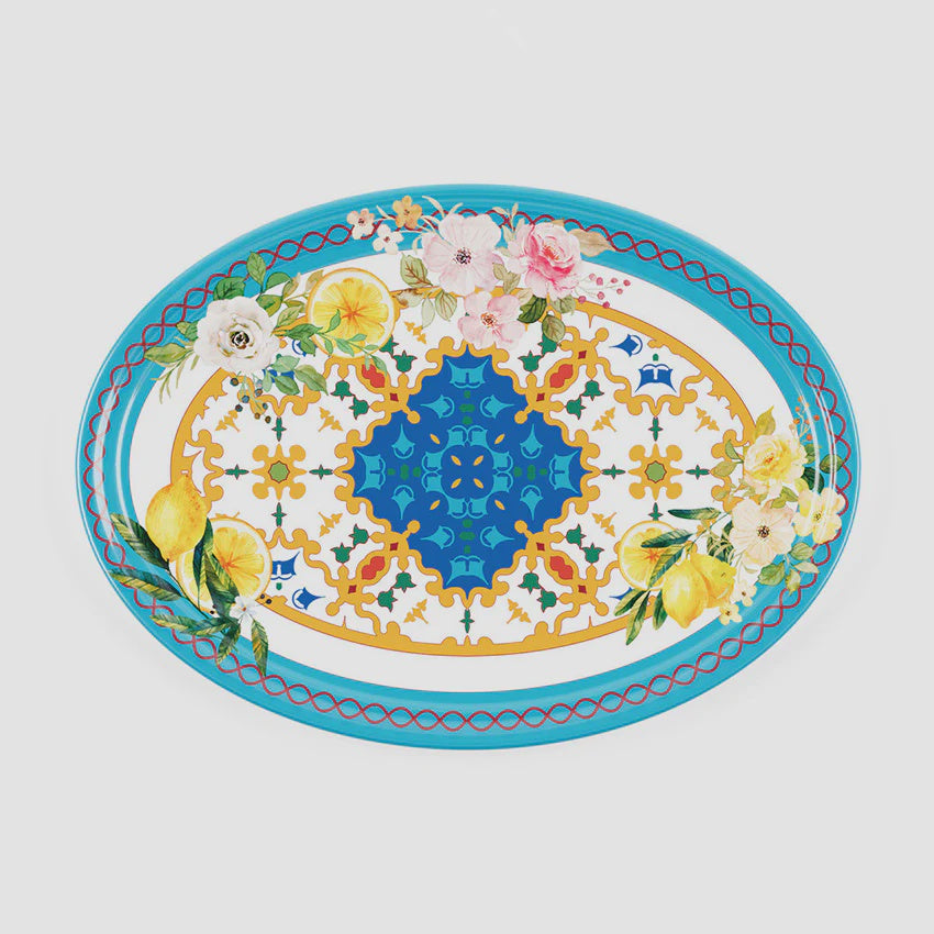 Guzzini Flower & Lemon Large Oval Tray