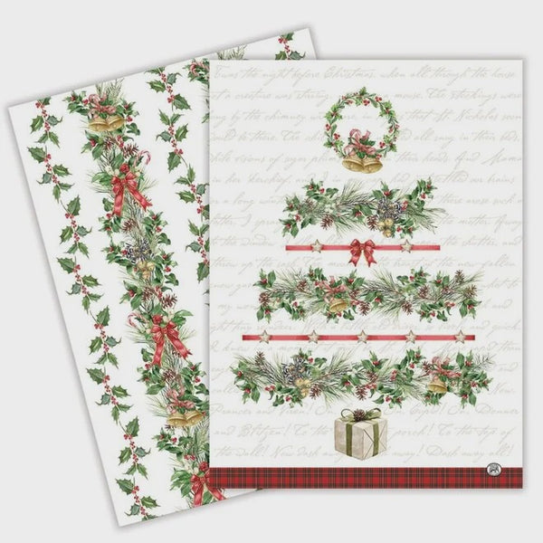 Michel Design Works Kitchen Towel S/2 - Holiday Garland