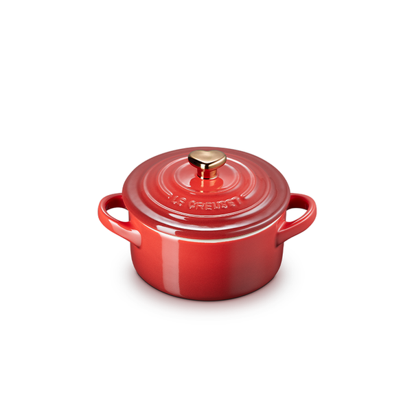 Le Creuset Mini Round Cocotte w/Gold Heart Knob