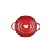 Le Creuset Mini Round Cocotte w/Gold Heart Knob