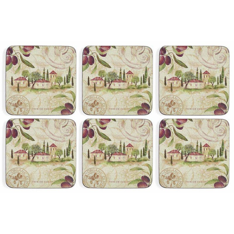 Pimpernel - Olive Orchard Coaster s/6