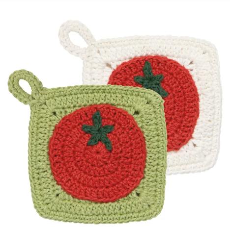 Crochet Sponge Set of 2 - Tomatoes