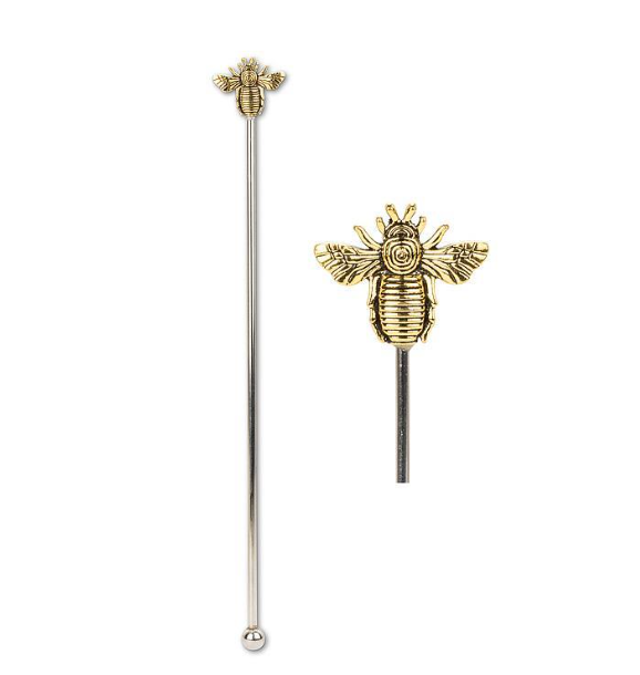 Golden Bee Swizzle Sticks Set/4