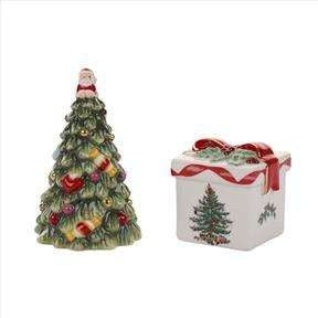 Spode Christmas Tree Gift Boxed Salt & Pepper Set