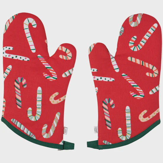 Merry Mints Christmas Oven Mitts Set/2