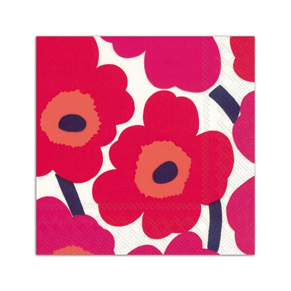 Marimekko Unikko Red Cocktail Napkin