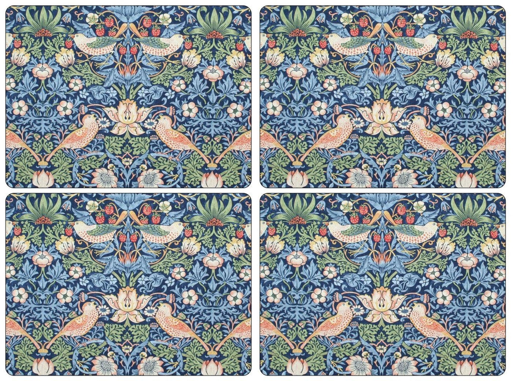 Pimpernel - Strawberry Thief Blue 16x12" s/4 Mats - Britannia Kitchen & Home Calgary