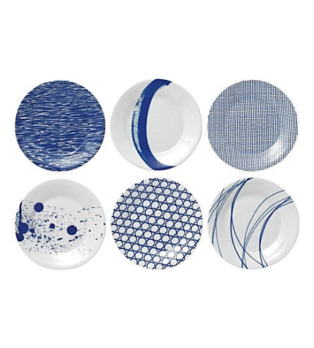 Pacific Tapas Plates 6.3" Mixed Patterns S/6 - Britannia Kitchen & Home Calgary