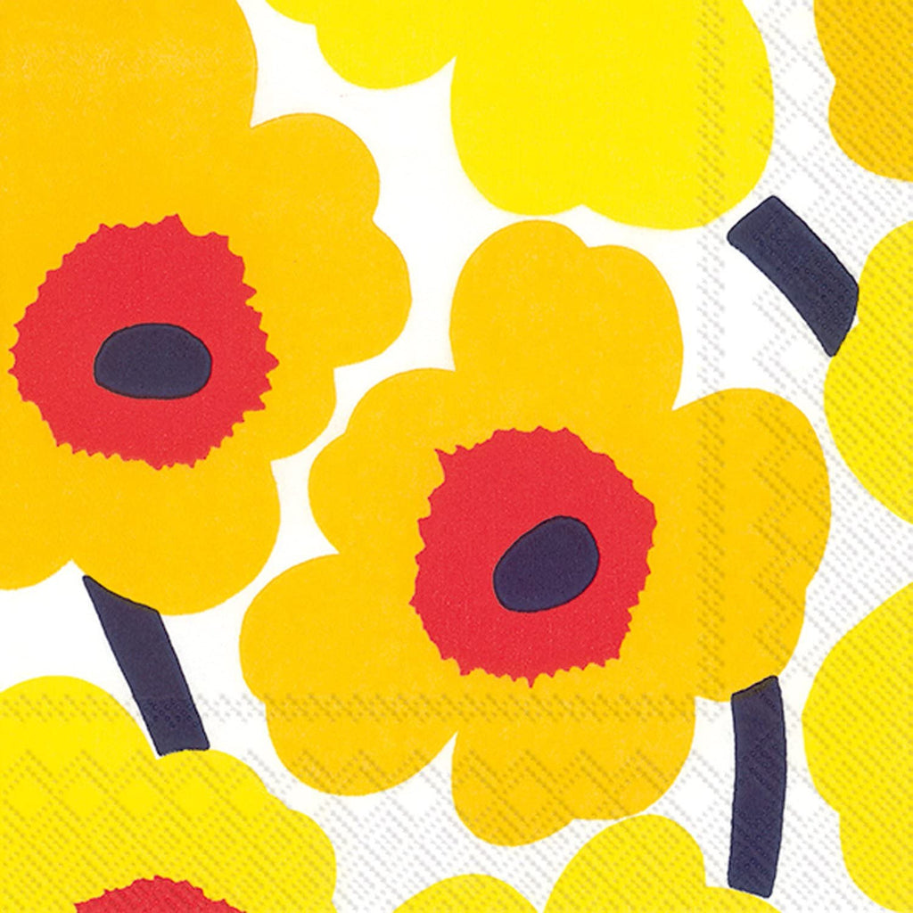 Marimekko Unikko Dark Yellow Luncheon Napkin