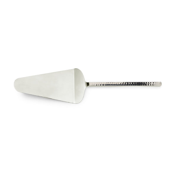 Shiny Hammered Cake Server 12"