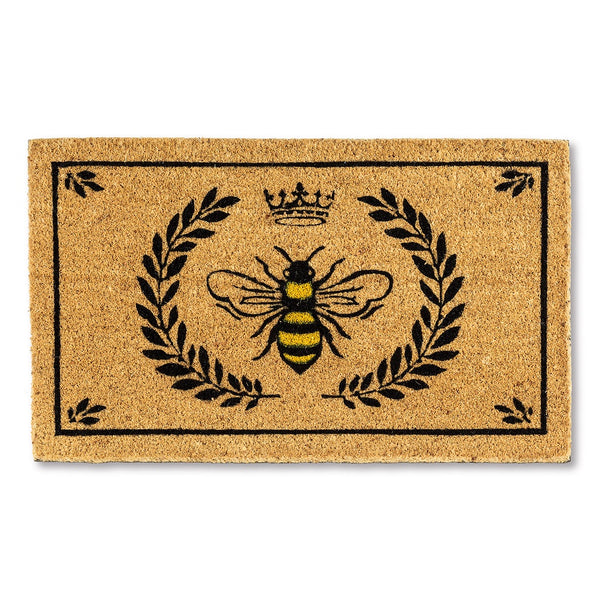 Bee in Crest Doormat 18"  x 30"