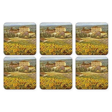 Pimpernel - Tuscany 4x4" s/6 Coasters - Britannia Kitchen & Home Calgary