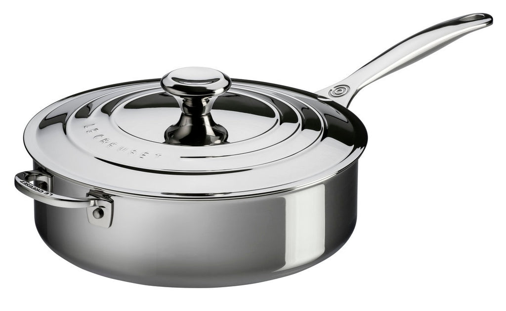 Le Creuset Stainless Steel Saute Pan w/Lid - 4.3L - Britannia Kitchen & Home Calgary