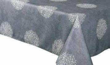 Boxwood Grey Stain Resistant Tablecloth