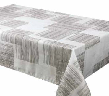 Geo Beige Stain Resistant Tablecloth - Britannia Kitchen & Home