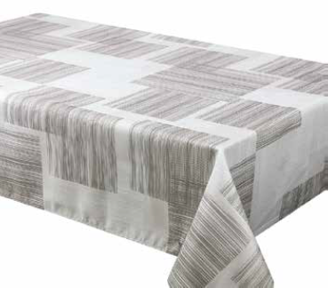Geo Beige Stain Resistant Tablecloth