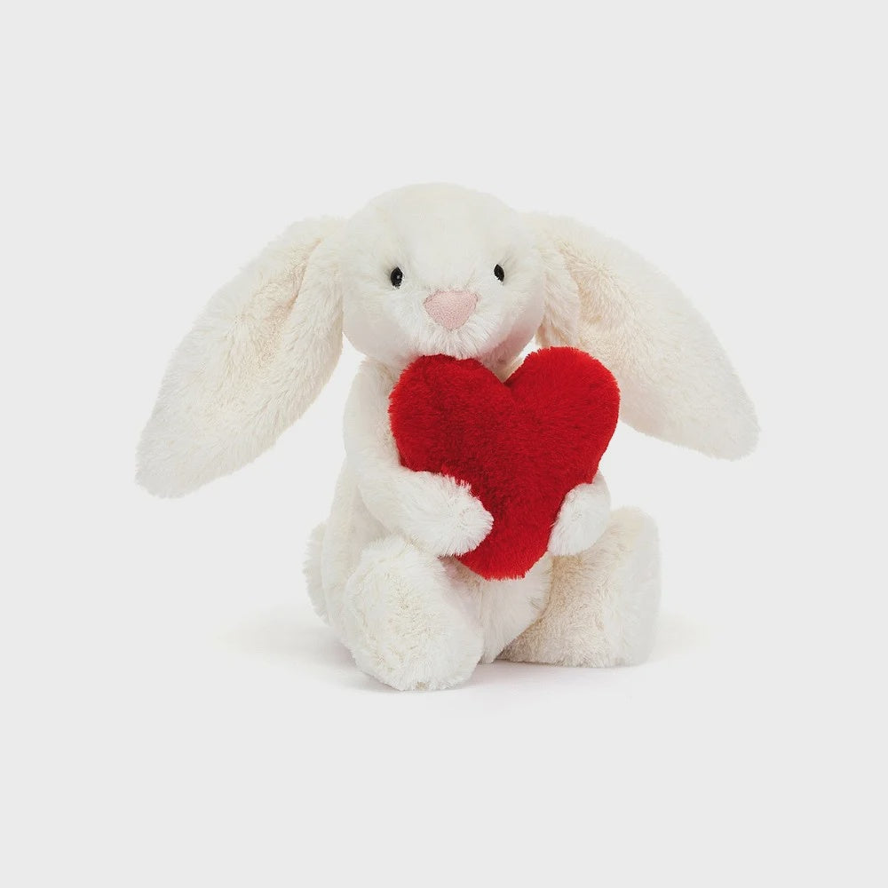 Bashful Red Love Heart Bunny Medium