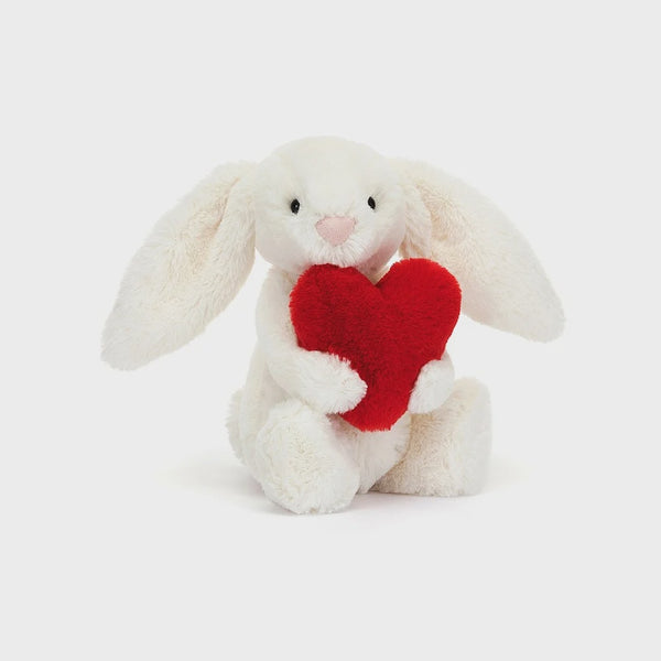 Bashful Red Love Heart Bunny Medium