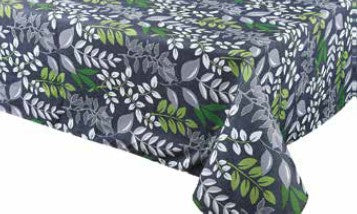 Leah Grey Stain Resistant Tablecloth