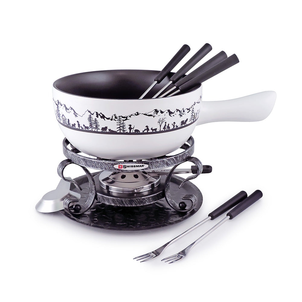 Heidi 9 Pc Ceramic Fondue Set