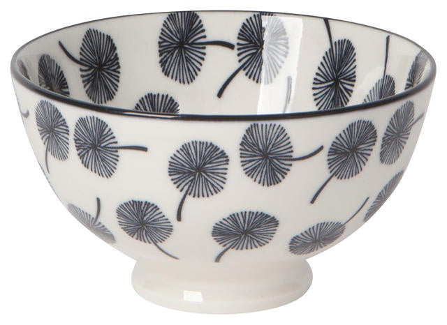 4" Stamped Bowl - Gray Dandelion