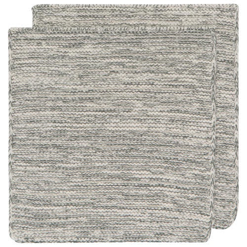 Knit Heirloom Dishcloths Set/2 - Jade