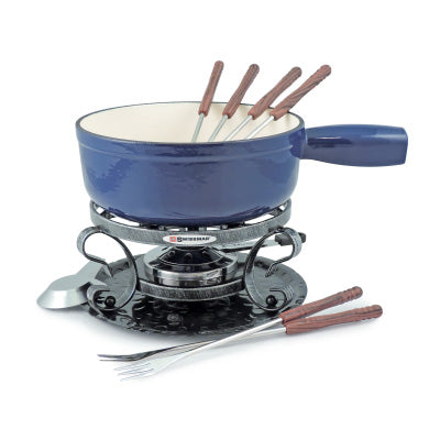 Lugano 9pc Cast Iron Fondue Set