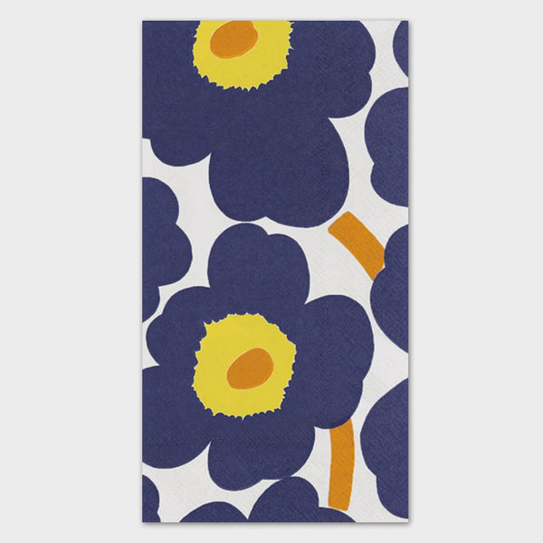 Marimekko Unikko  Dark Blue Guest Napkin